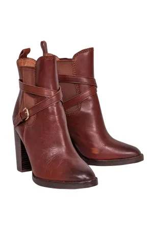 Coach - Cognac Brown Leather Short Boots Sz 8.5
