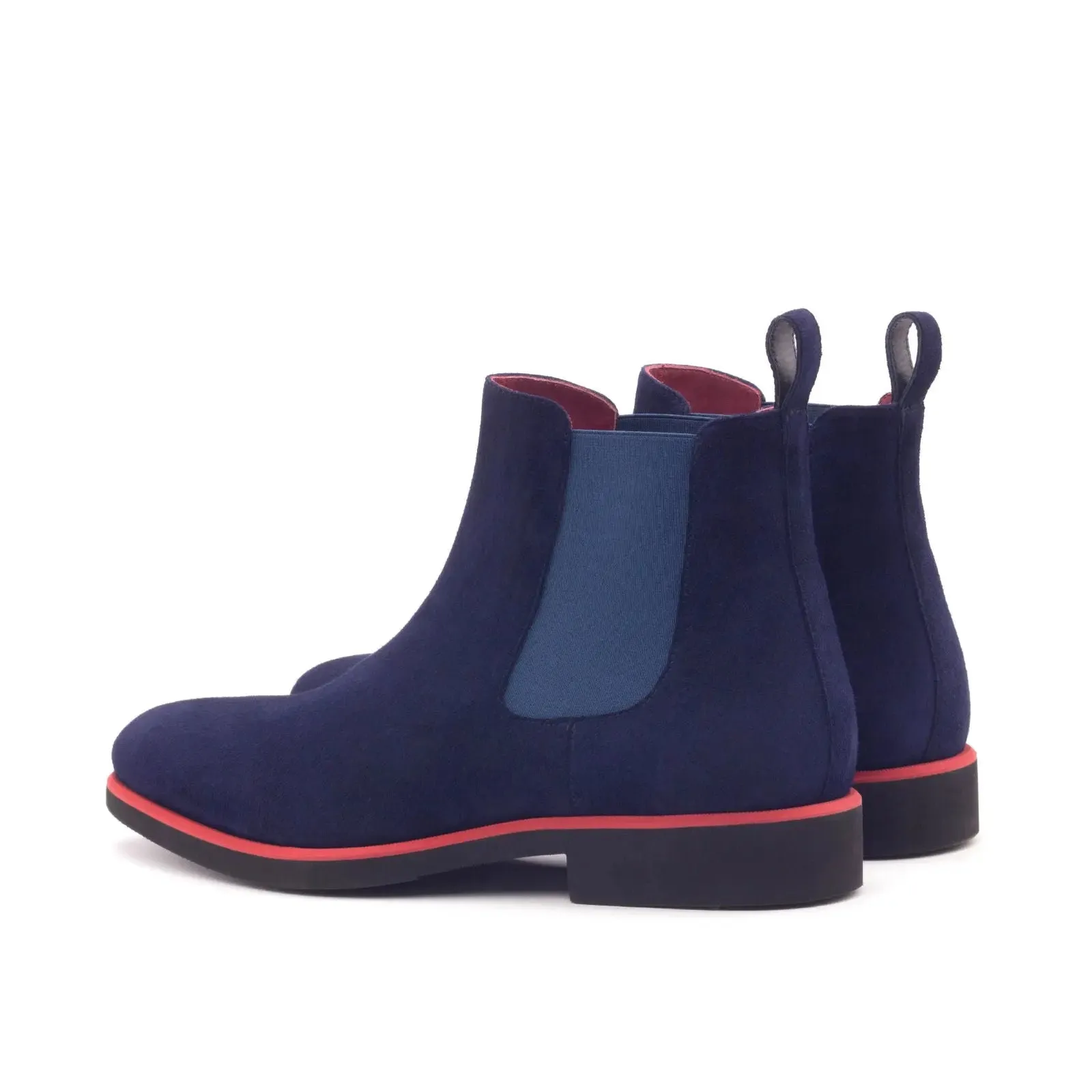 DapperFam Monza in Navy Men's Italian Suede Chelsea Boot