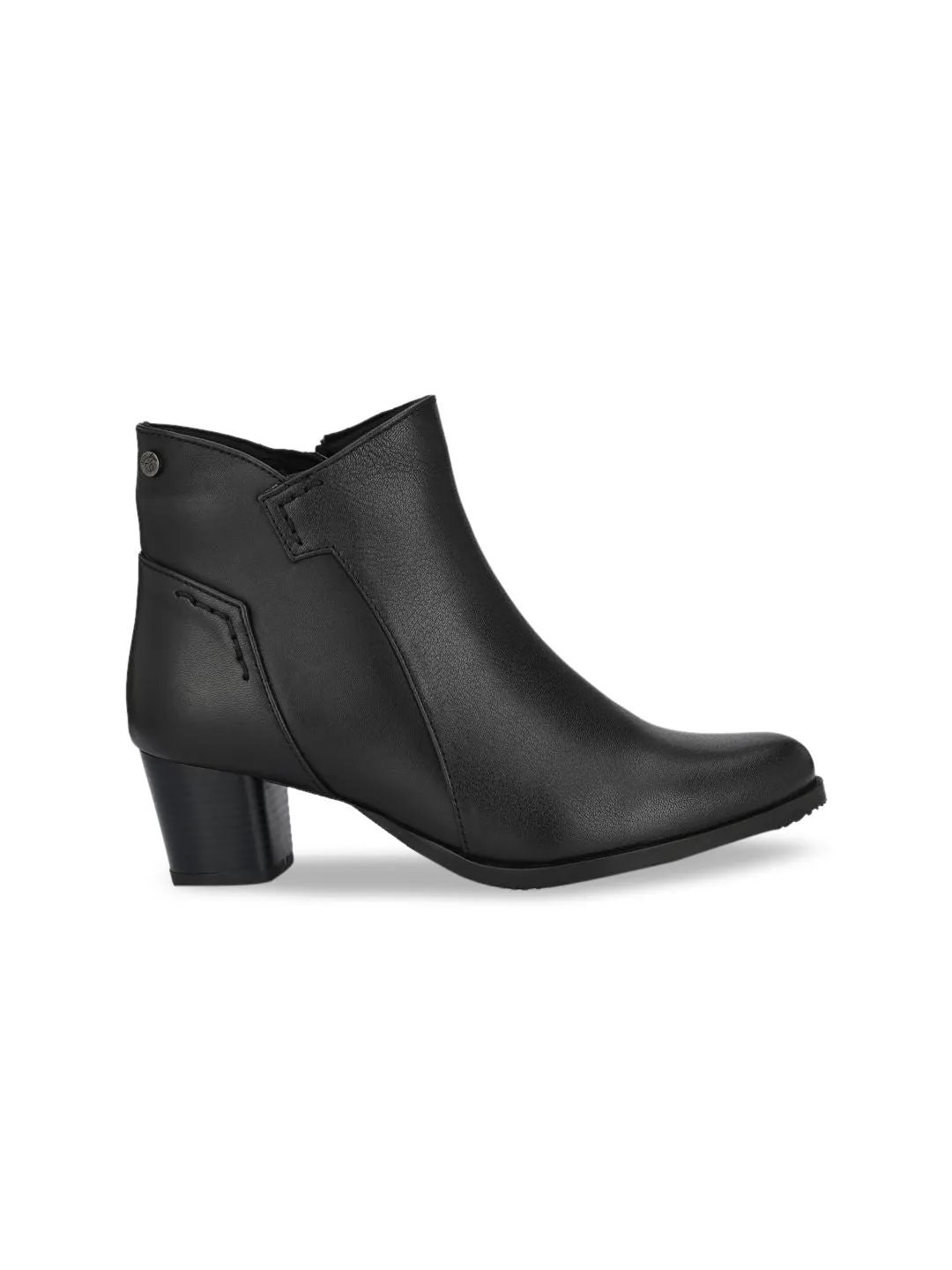 Delize Black Block Heeled Boots