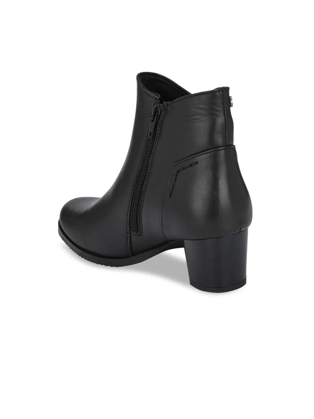 Delize Black Block Heeled Boots