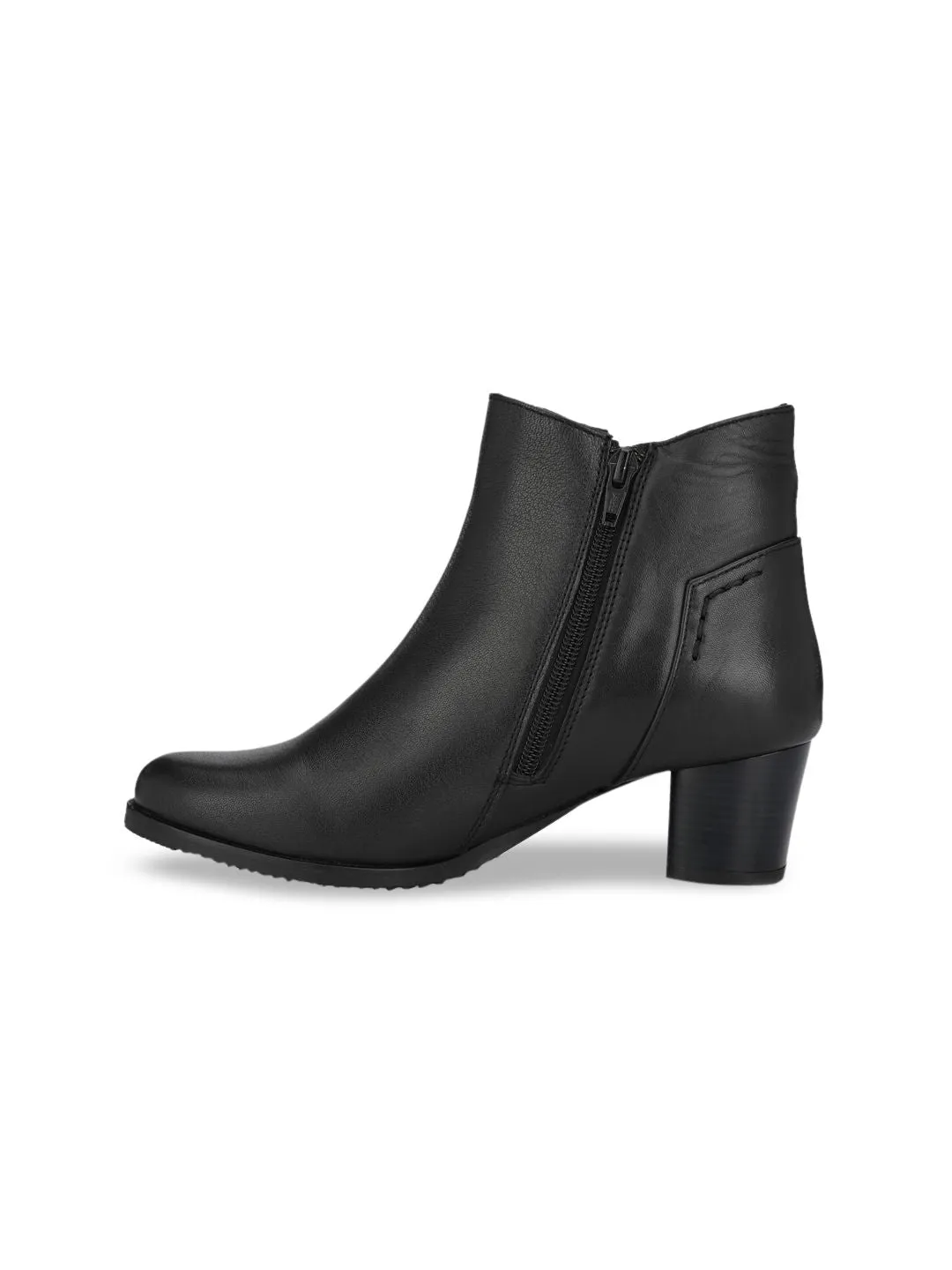 Delize Black Block Heeled Boots
