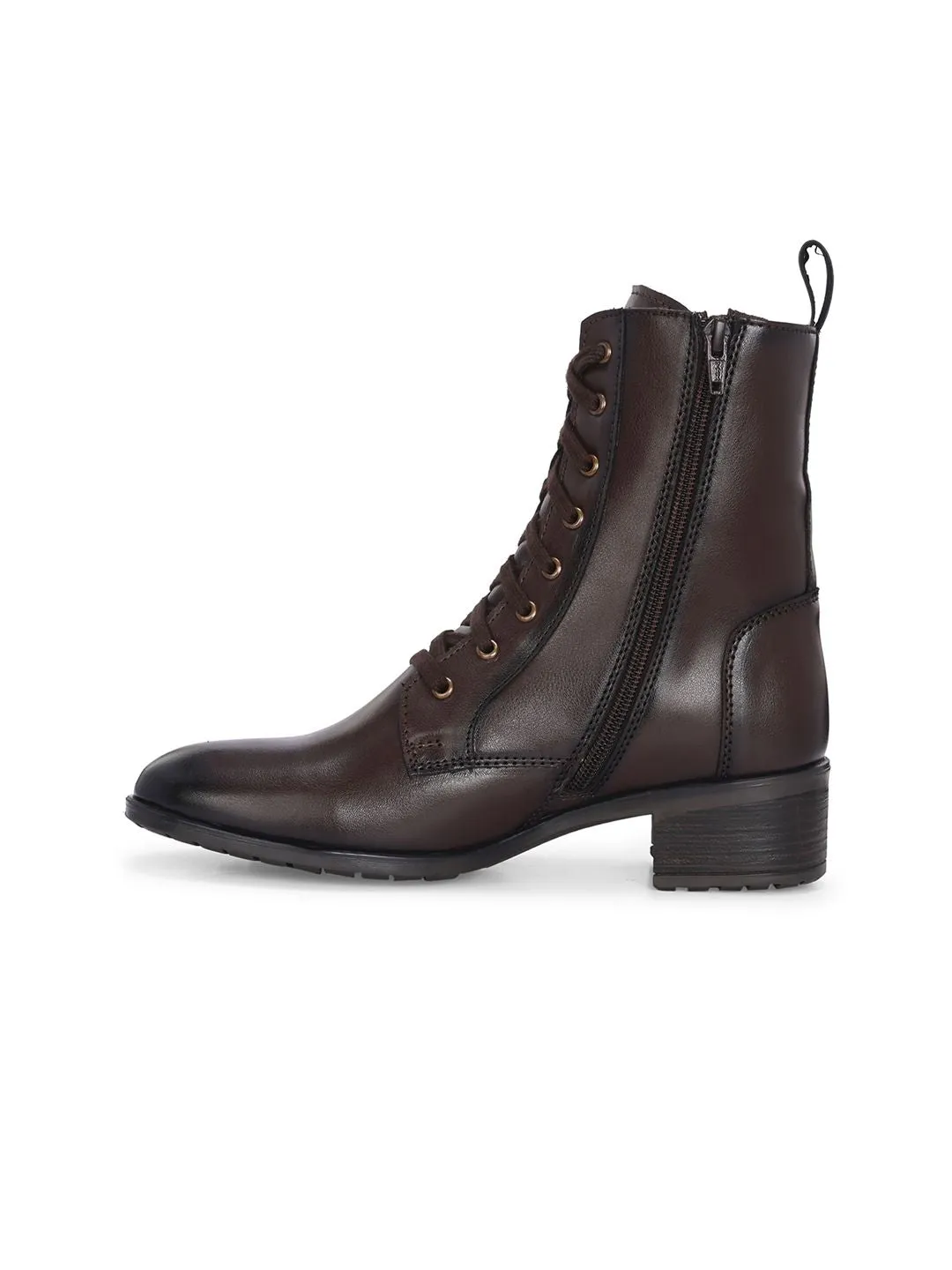 Delize Women Casual Block-Heeled Boots