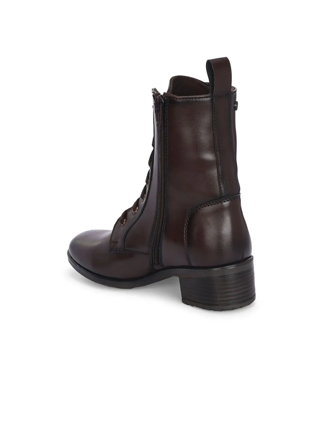 Delize Women Casual Block-Heeled Boots