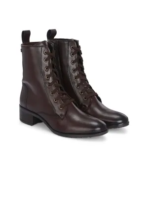 Delize Women Casual Block-Heeled Boots
