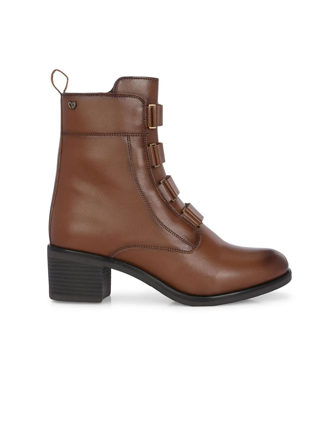 Delize Women Casual Block-Heeled Winter Boots
