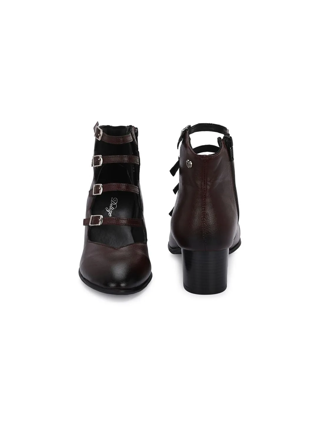 Delize Women Round Toe Block-Heeled Boots