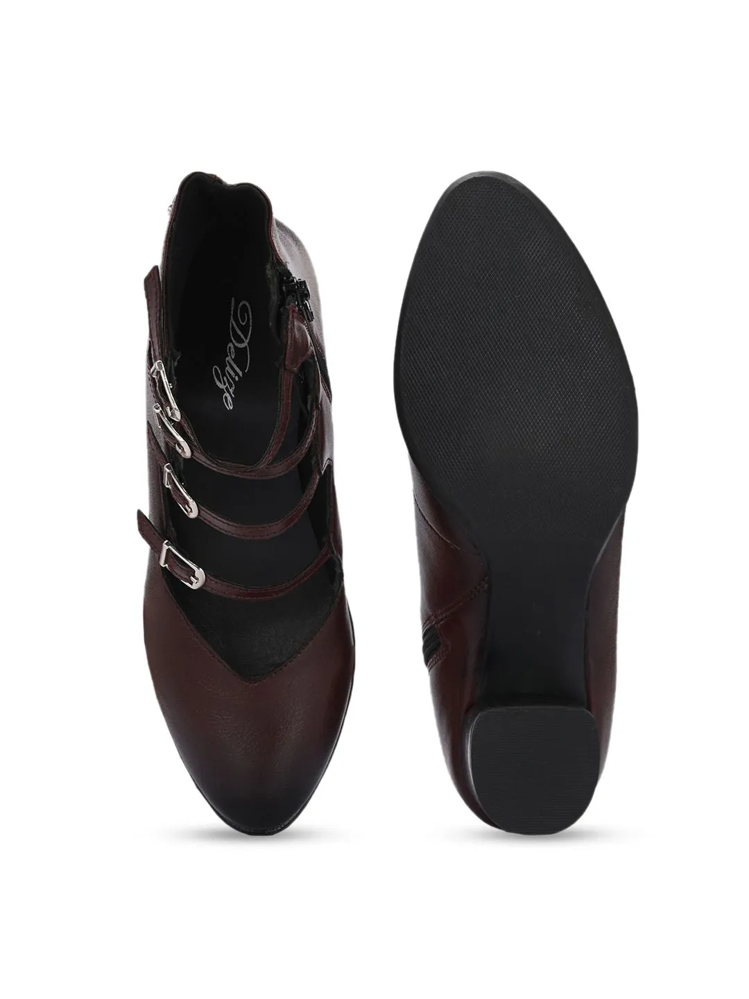 Delize Women Round Toe Block-Heeled Boots