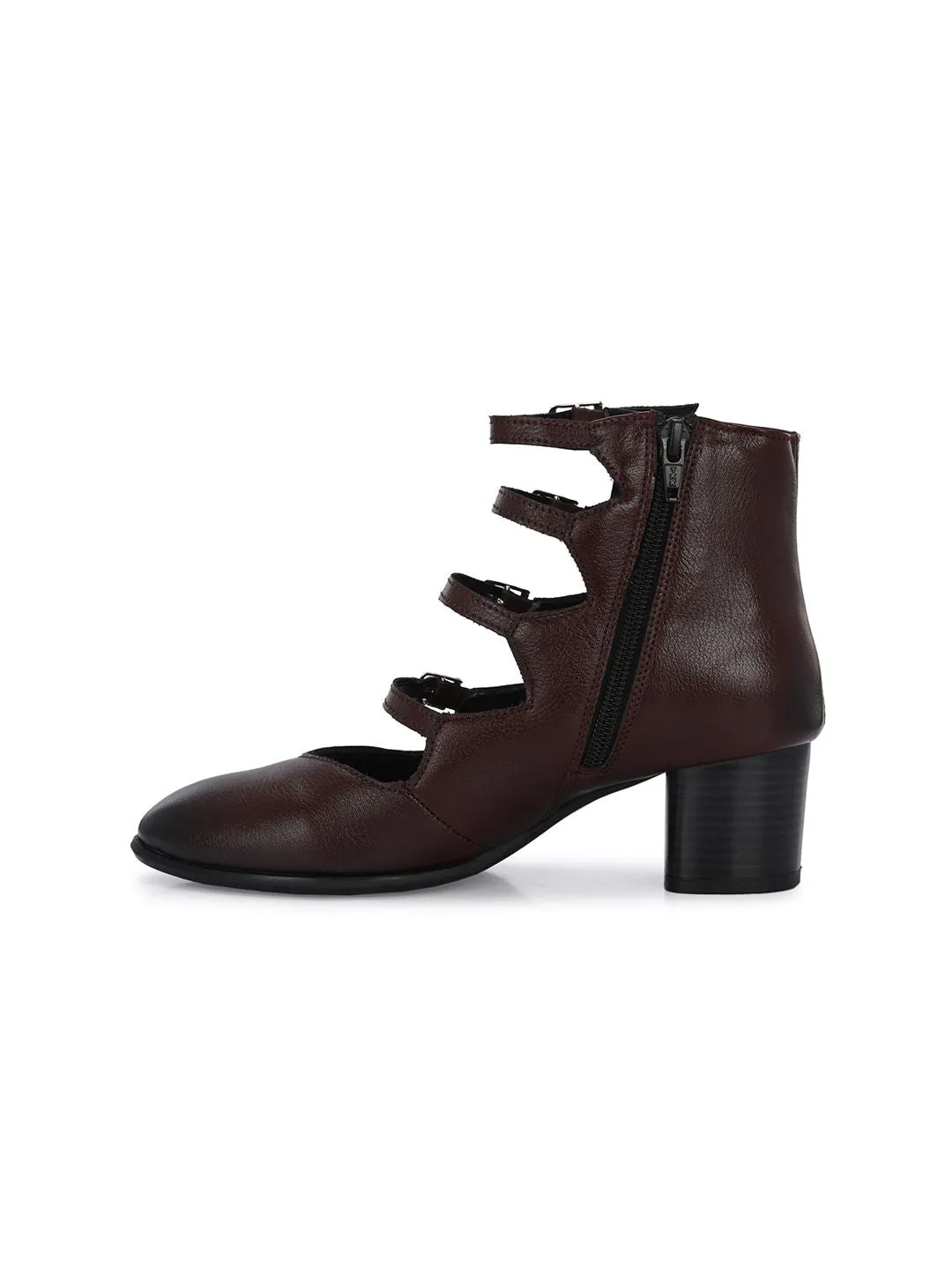 Delize Women Round Toe Block-Heeled Boots