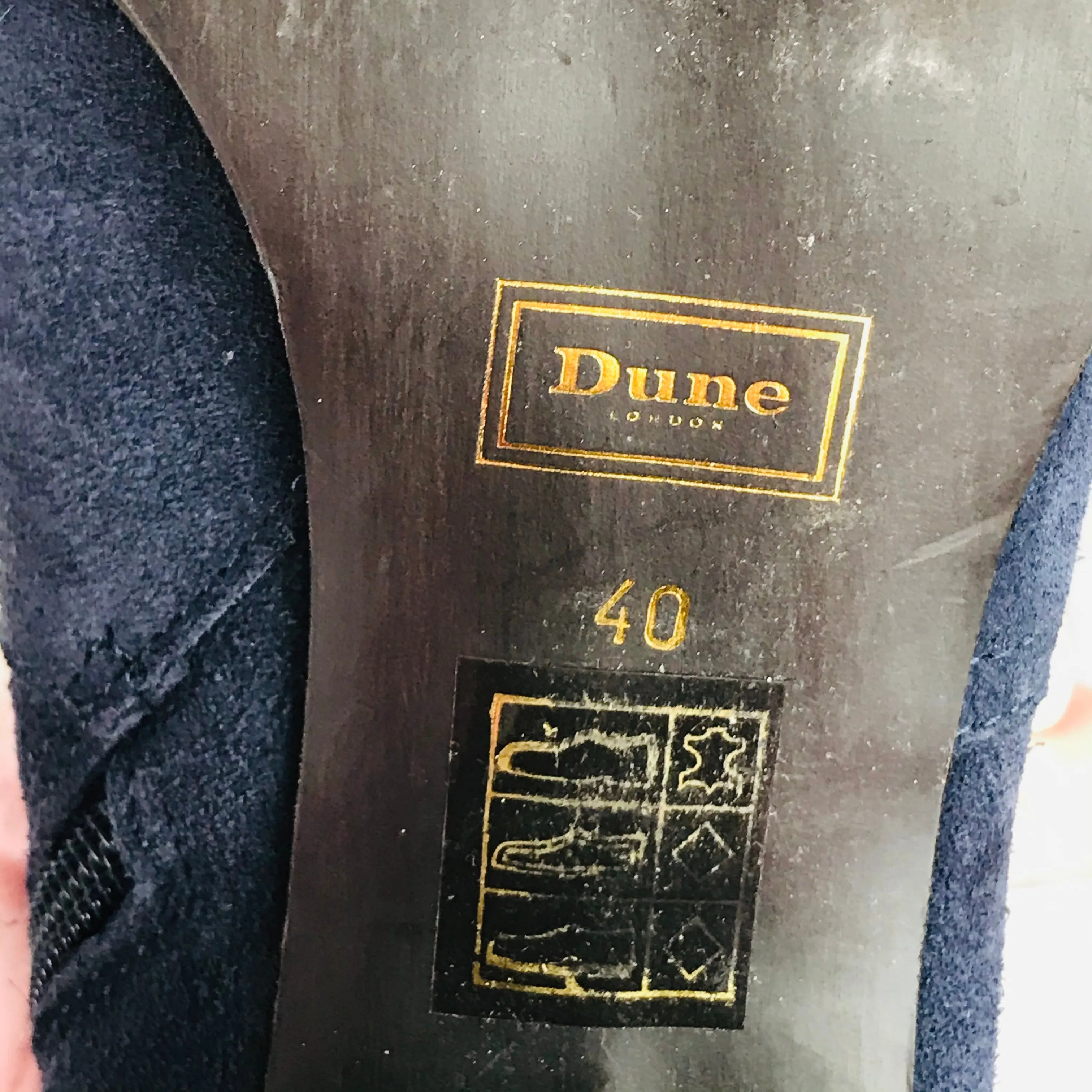 Dune Womens Heeled Ankle Boots | EU40 UK7 | Blue