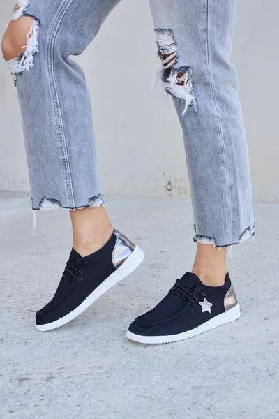 Forever Link Aim Victory Star Flat Lace Up Sneakers