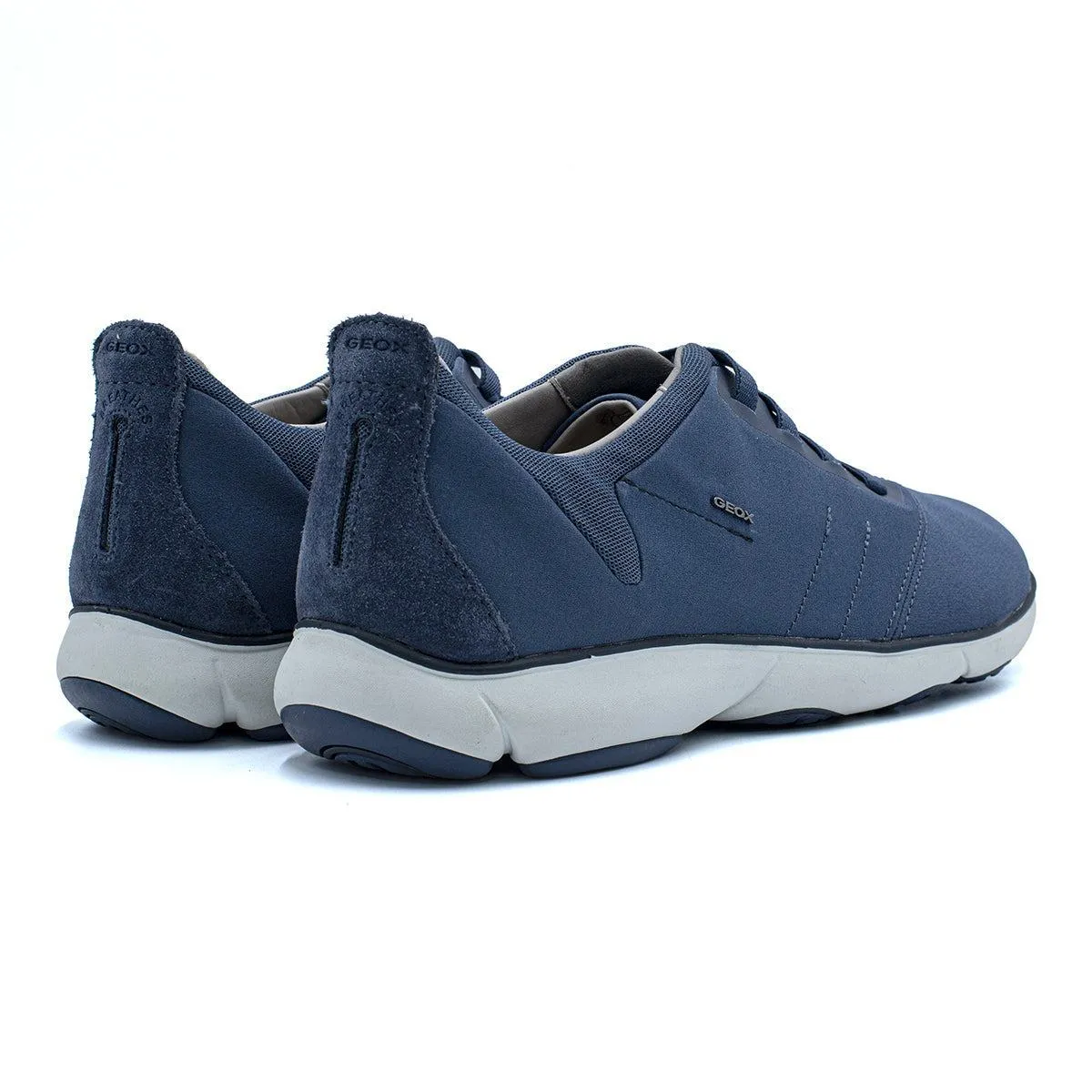 Geox Nebula Low-Top Sneakers Fabric Blue Colour For Men