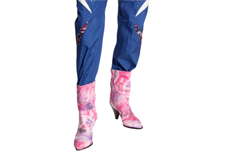 ISABEL MARANT Womens Shoes Boots In Pink White & Purple Tie Dye