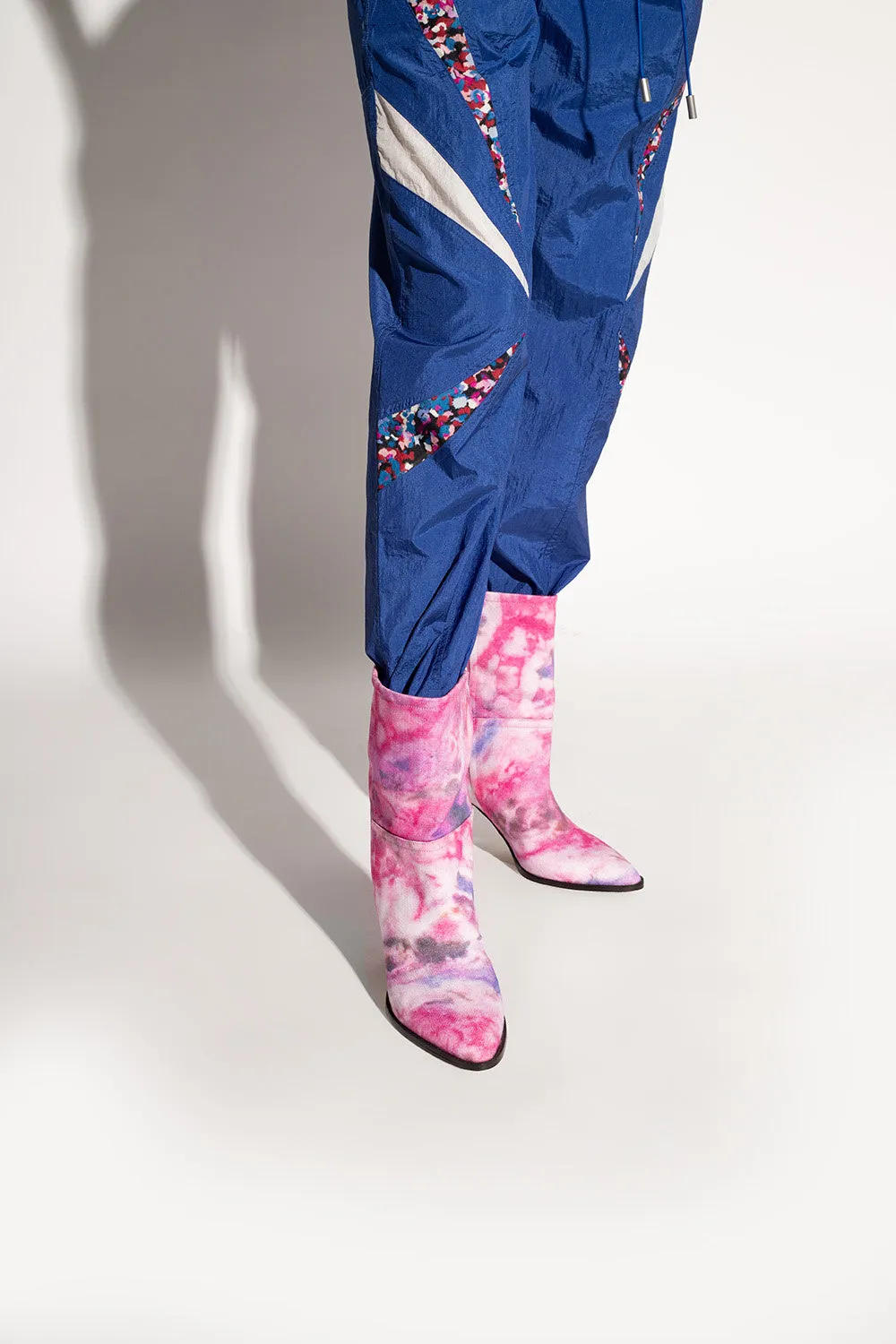 ISABEL MARANT Womens Shoes Boots In Pink White & Purple Tie Dye
