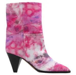 ISABEL MARANT Womens Shoes Boots In Pink White & Purple Tie Dye