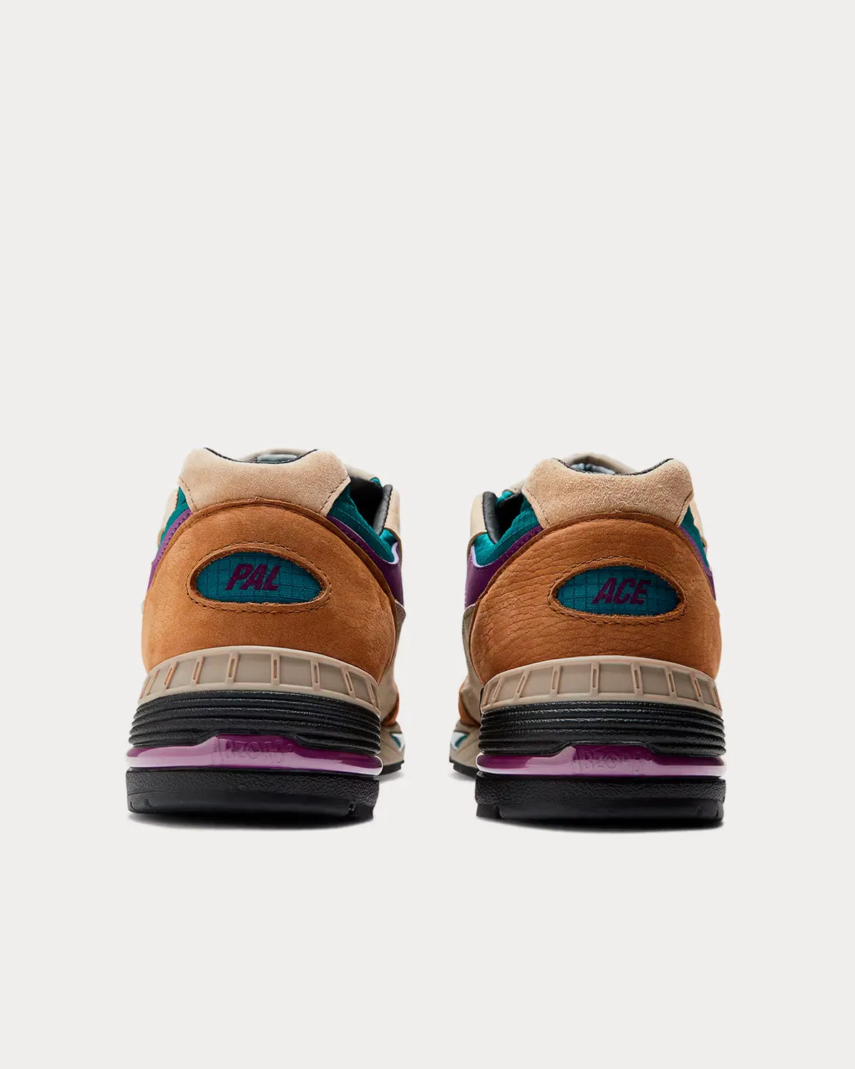 Made In UK 991 Beige / Teal / Purple Low Top Sneakers