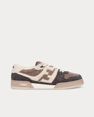 Match Felt Grey / Beige / Brown Low Top Sneakers