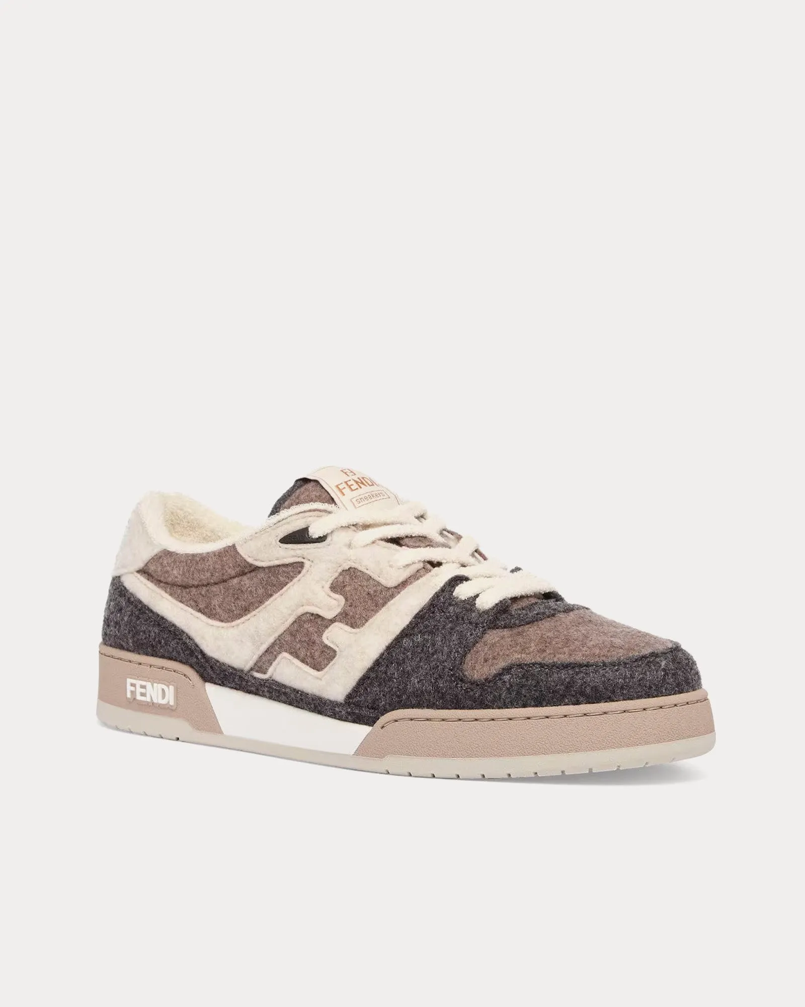 Match Felt Grey / Beige / Brown Low Top Sneakers