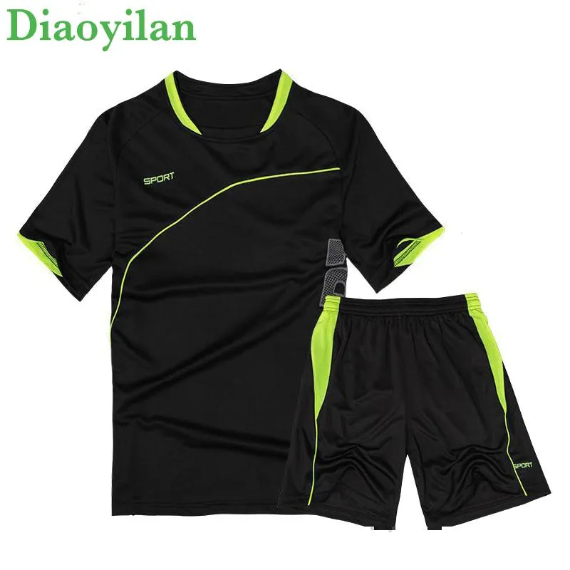 Men Running Suit Short Sleeve Shorts Basketball Training Tracksuit Quick Dry Loose T-shirt Sports Gym Fitness Exercise Clothing