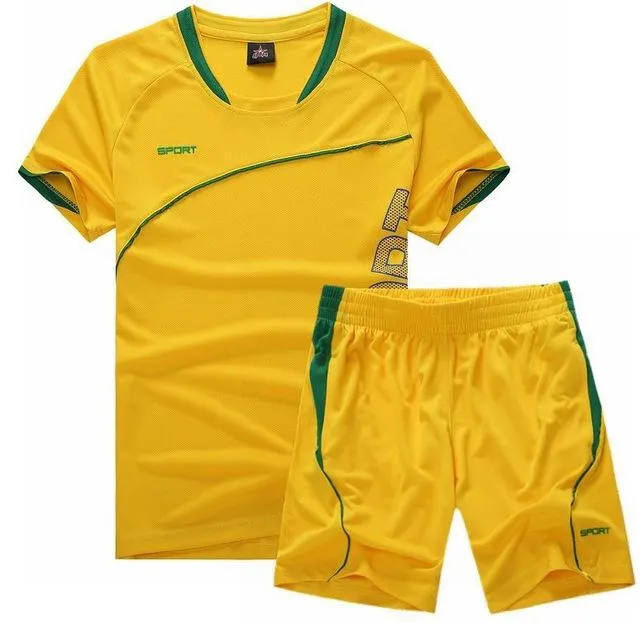Men Running Suit Short Sleeve Shorts Basketball Training Tracksuit Quick Dry Loose T-shirt Sports Gym Fitness Exercise Clothing