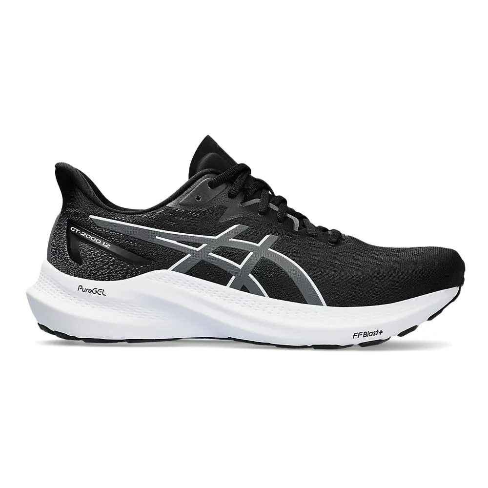 Men's Asics GT-2000 12, Black/Carrier Grey, 11.5 4E Extra Wide