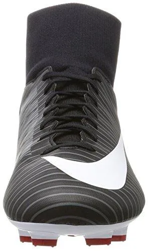 Mercurial Victory Vi Dynamic Fit FirmGround Soccer Cleat Blk Wht Drk Grey Red 8 DM Us