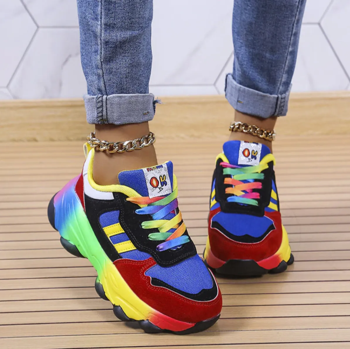 Milla - Bunte, modische orthopädische Turnschuhe