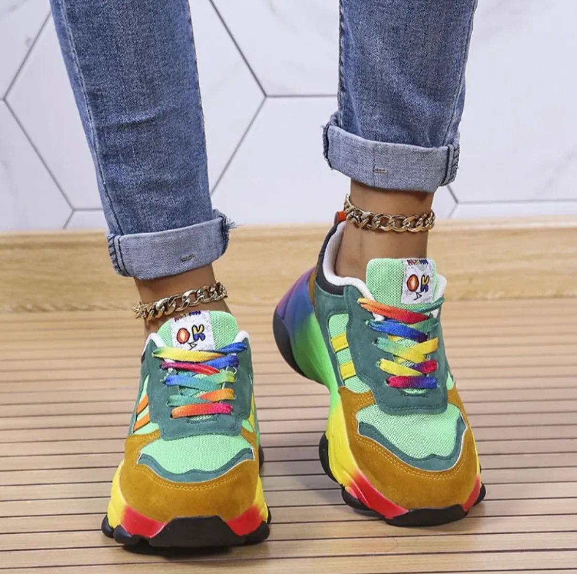 Milla - Bunte, modische orthopädische Turnschuhe