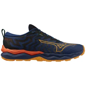 Mizuno Wave Daichi 8 Men's Estate Blue Apricot Spicy Orange