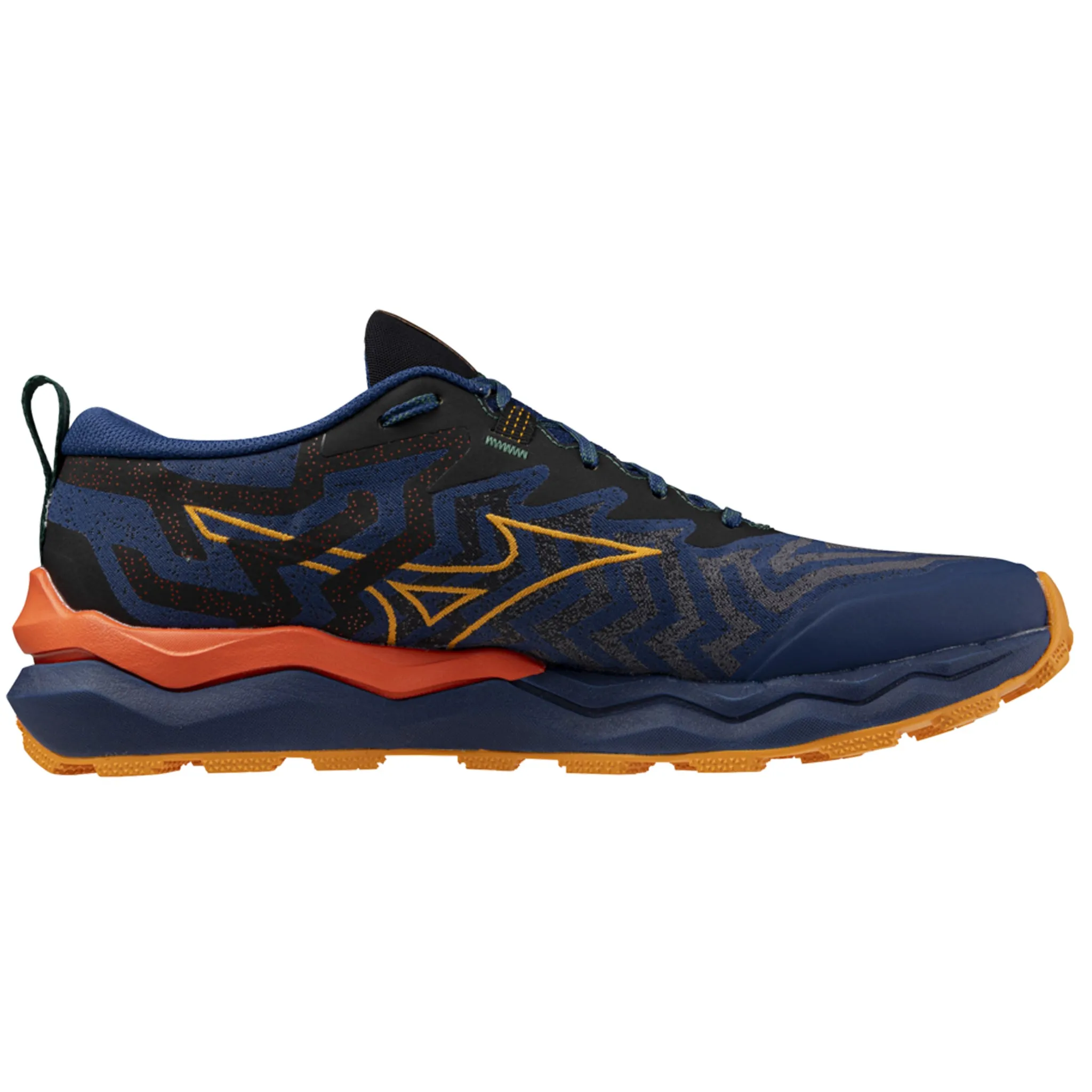 Mizuno Wave Daichi 8 Men's Estate Blue Apricot Spicy Orange