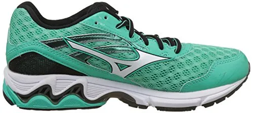 Mizuno Women R614B65 Wave Inspire 12 (W) Green/White/Black Running Shoes-6 UK/India (39 EU) (J1GD164402)