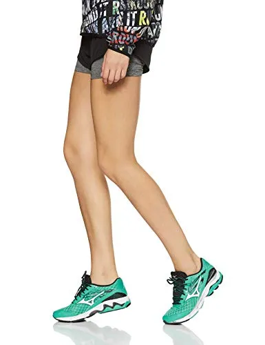 Mizuno Women R614B65 Wave Inspire 12 (W) Green/White/Black Running Shoes-6 UK/India (39 EU) (J1GD164402)