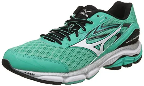 Mizuno Women R614B65 Wave Inspire 12 (W) Green/White/Black Running Shoes-6 UK/India (39 EU) (J1GD164402)