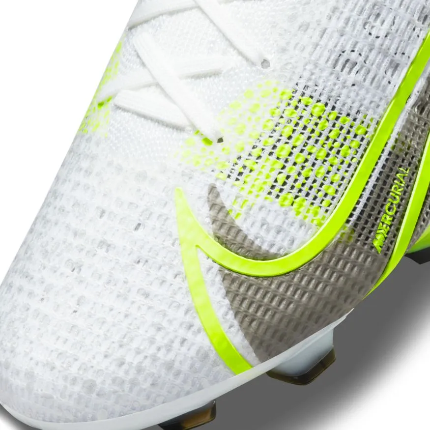 Nike Mercurial Vapor 14 Elite FG-	WHITE/BLACK-METALLIC SILVER-VOLT