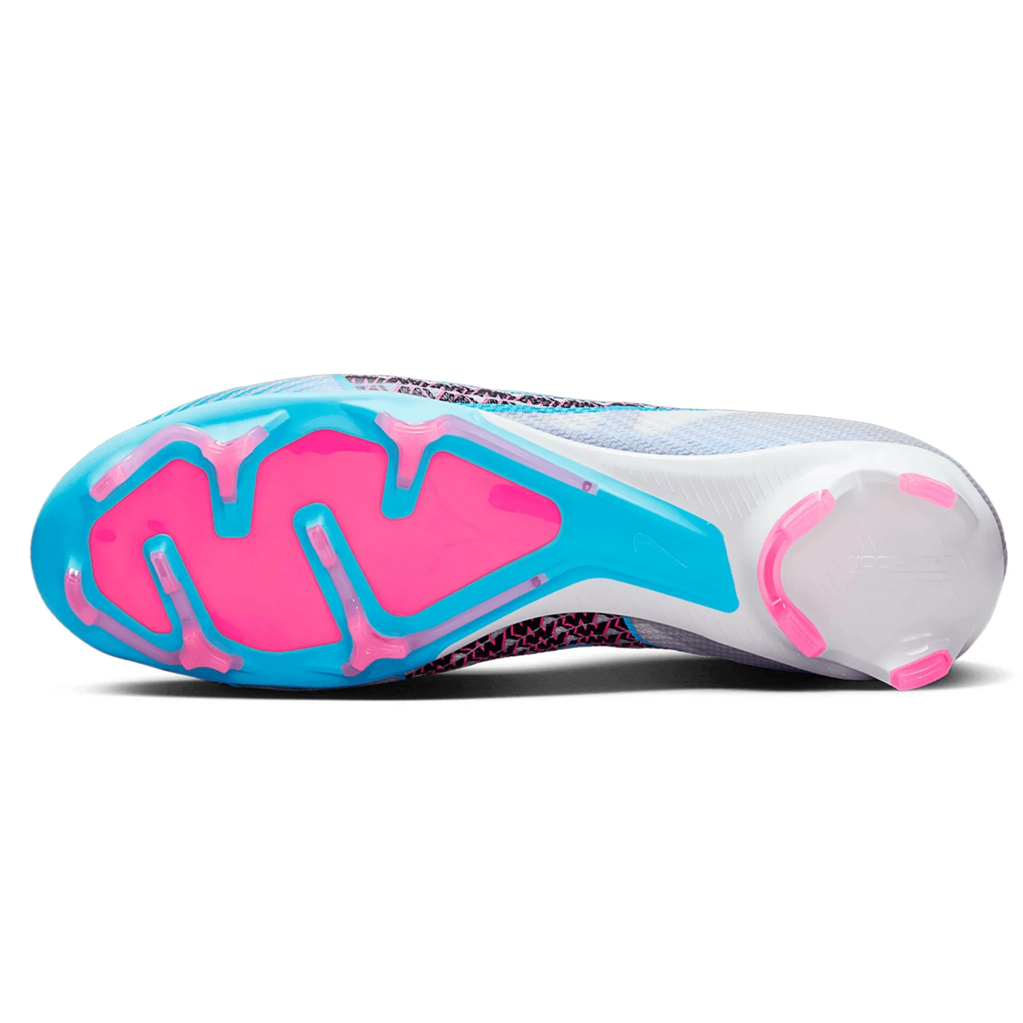 Nike Zoom Mercurial Vapor 15 Pro FG Firm Ground Soccer Cleats - White/Blue/Pink/Indigo/Black