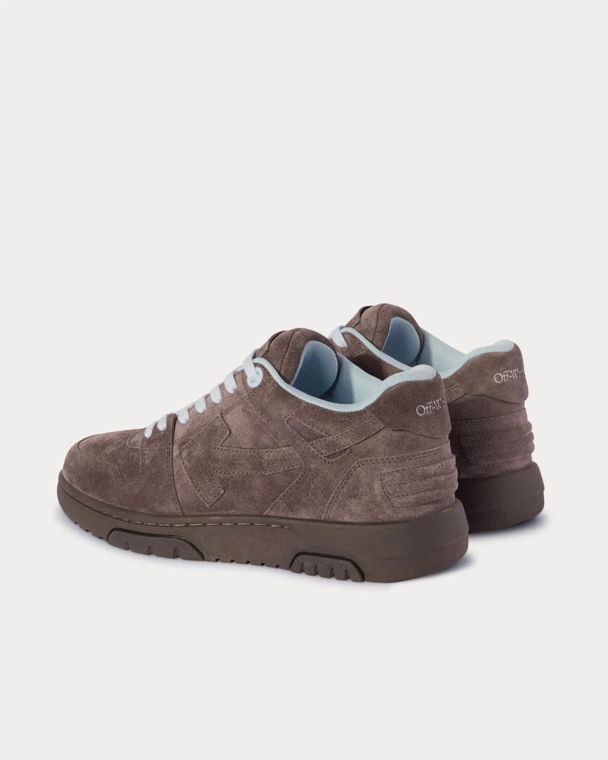 Out Of Office Suede Brown / Light Blue Low Top Sneakers