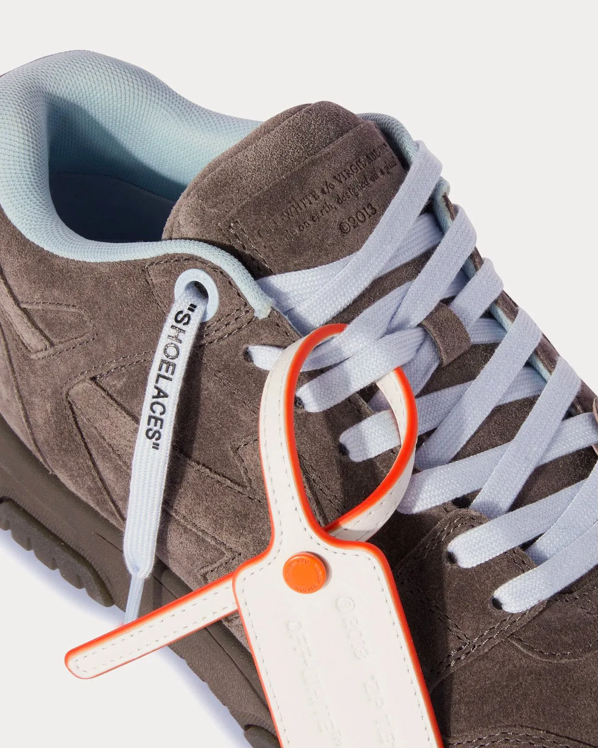 Out Of Office Suede Brown / Light Blue Low Top Sneakers