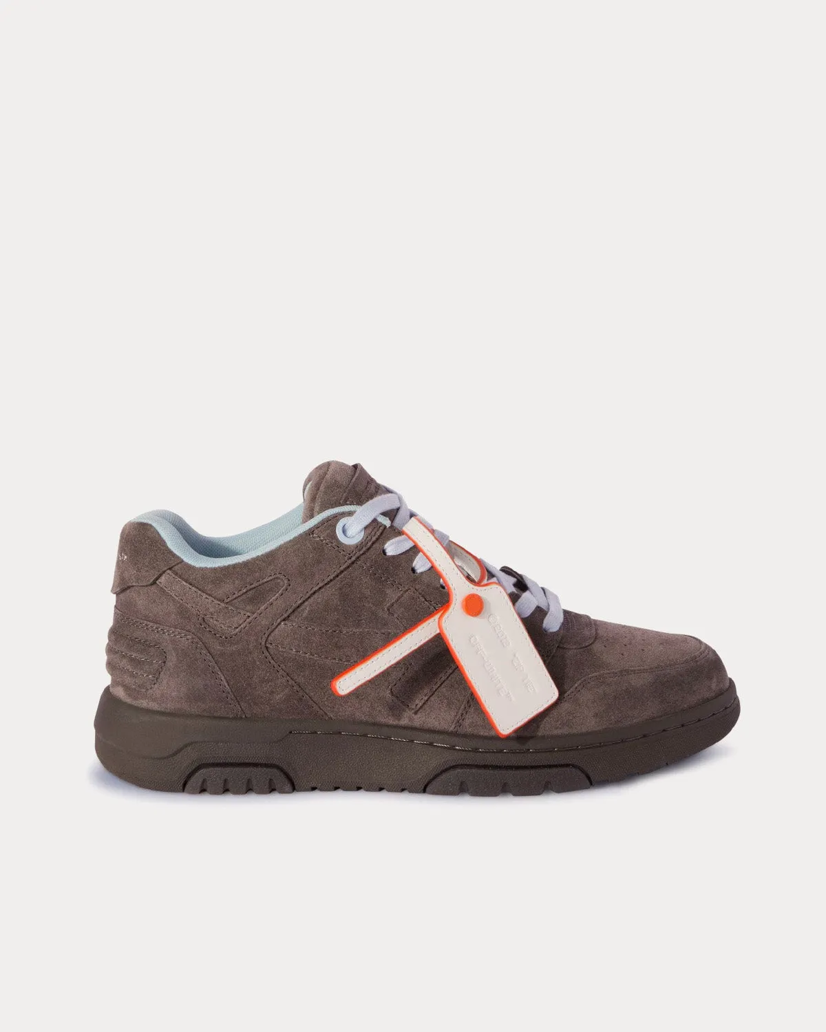 Out Of Office Suede Brown / Light Blue Low Top Sneakers