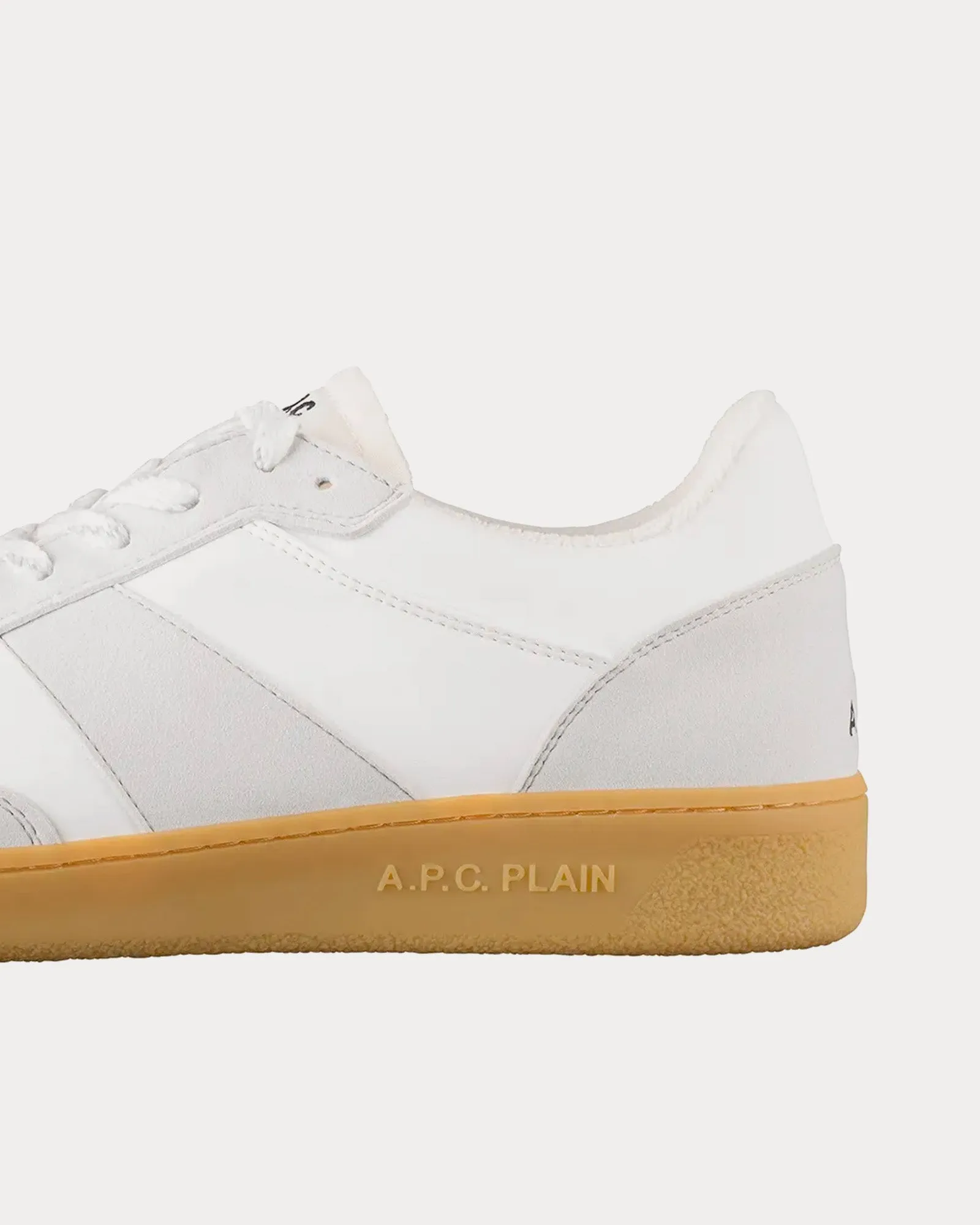 Plain White / Natural Low Top Sneakers