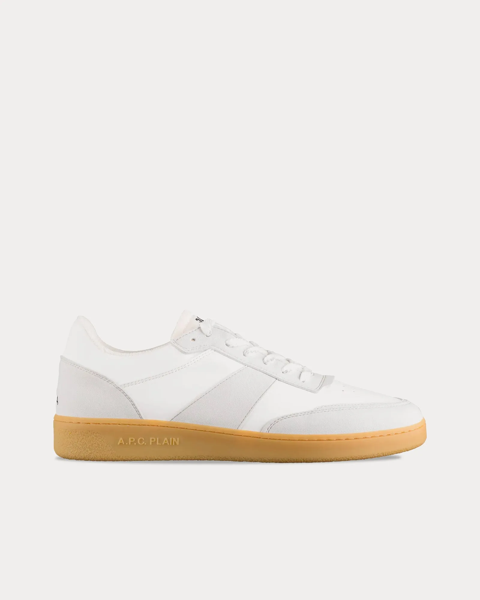 Plain White / Natural Low Top Sneakers