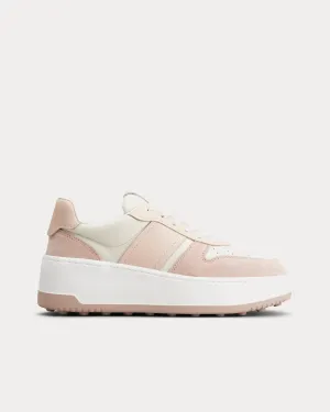 Platform Leather Pink / Off-White / White Low Top Sneakers