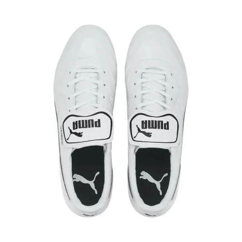 Puma King Top FG Firm Ground Soccer Cleat - White/Black