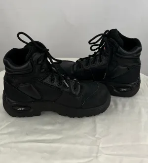 Reebok Unisex Kids Black Leather Hiking Athletic Shoes Boys 5/Girls 7