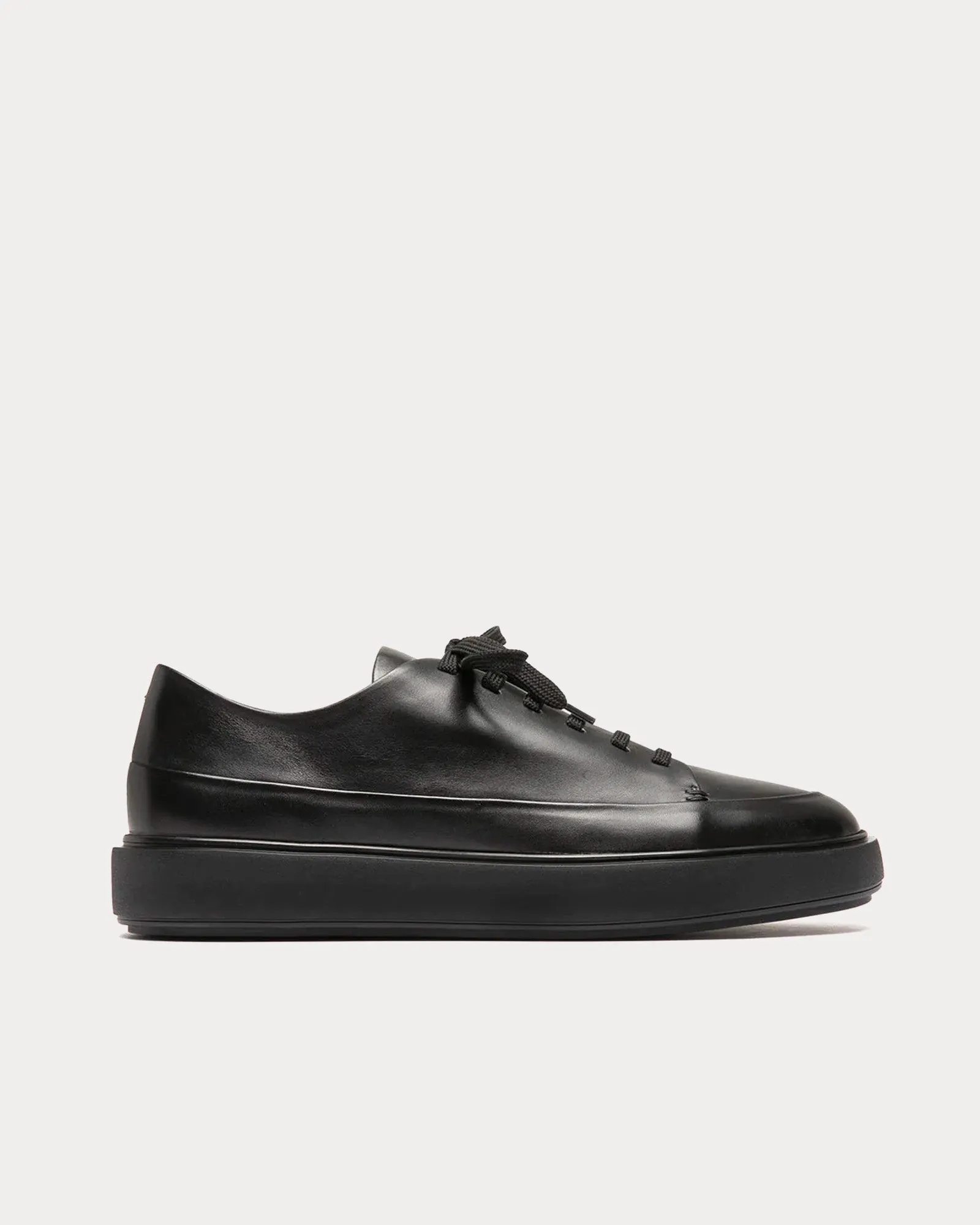 Release Leather Black Low Top Sneakers