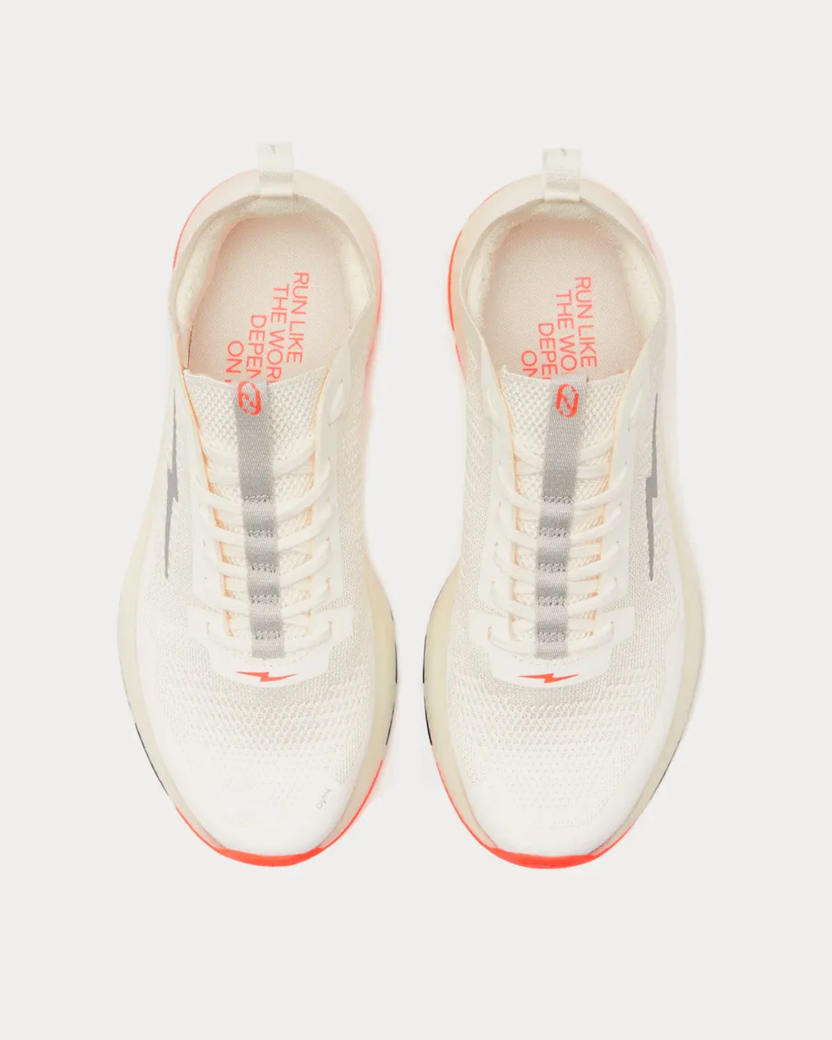 Run White / Coral Running Shoes
