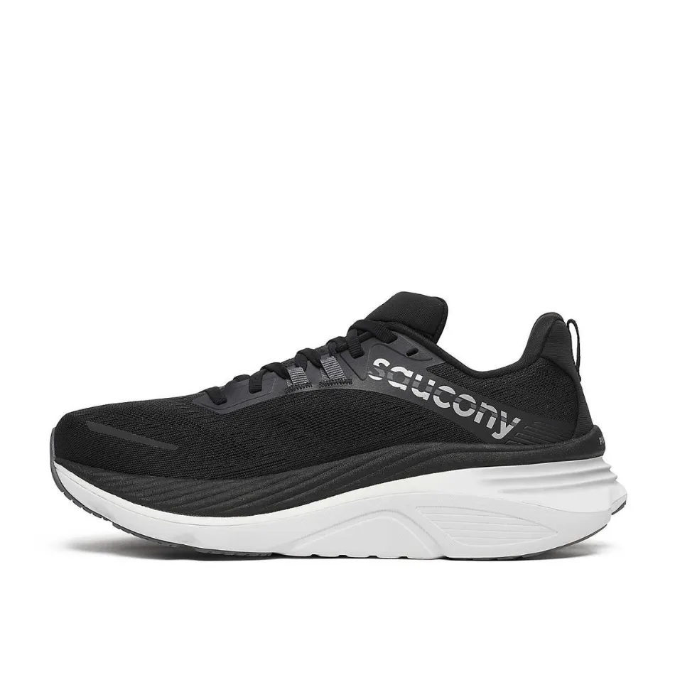 Saucony Men's Hurricane 24 Running Shoes in Black/Carbon