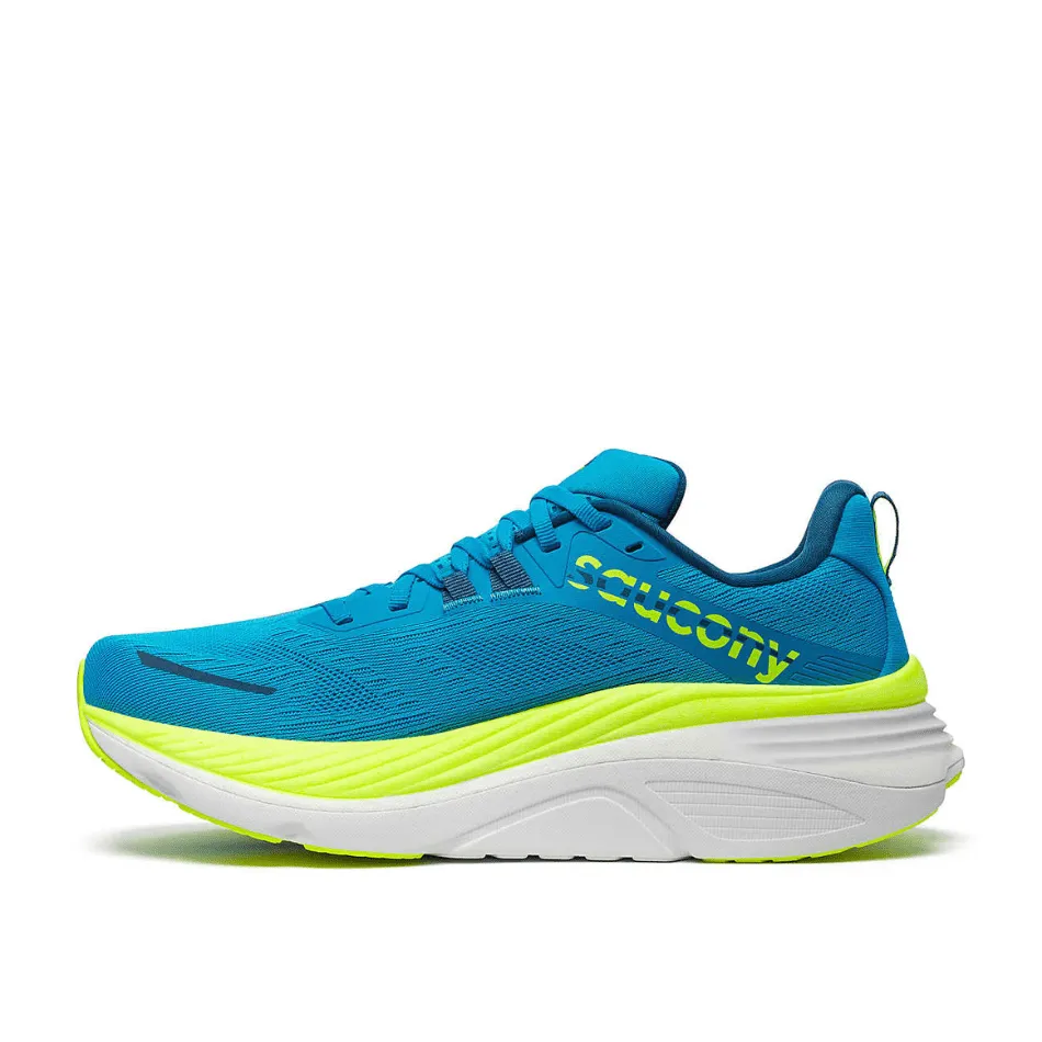 Saucony Men's Hurricane 24 Running Shoes in ViZiBlue/Citron