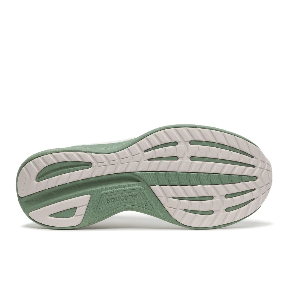 Saucony Men's Ride 18 Running Shoes in White/Olivine SS25