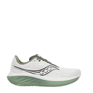 Saucony Men's Ride 18 Running Shoes in White/Olivine SS25