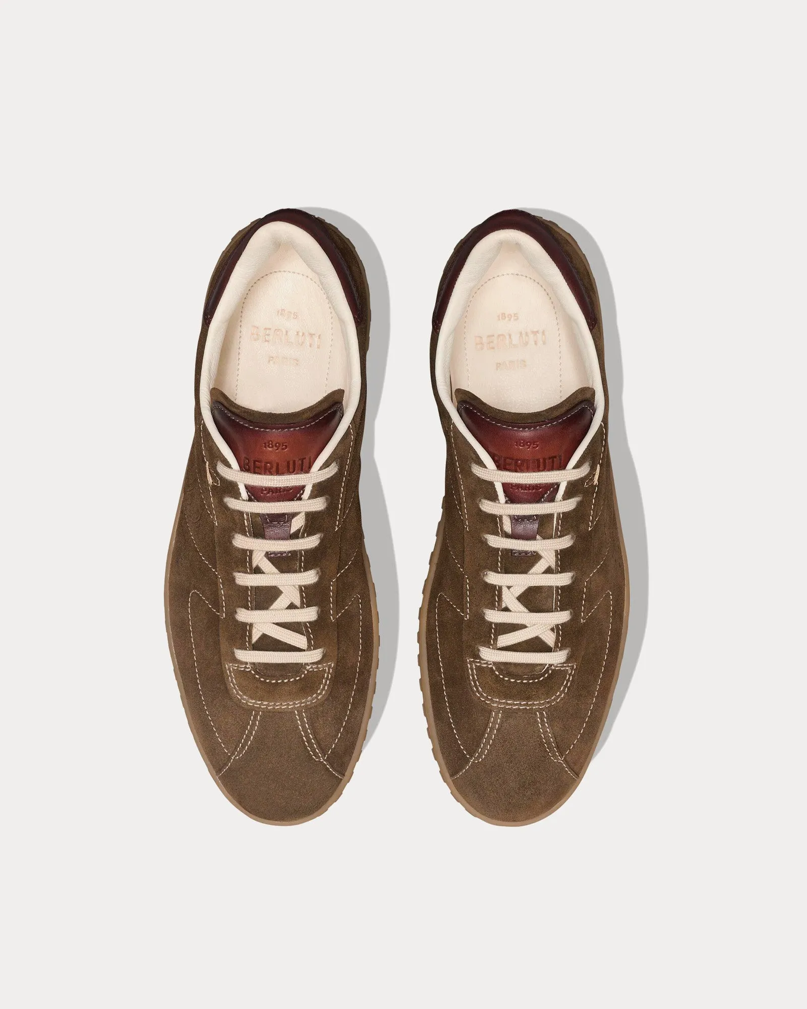 Scritto Suede Khaki Low Top Sneakers