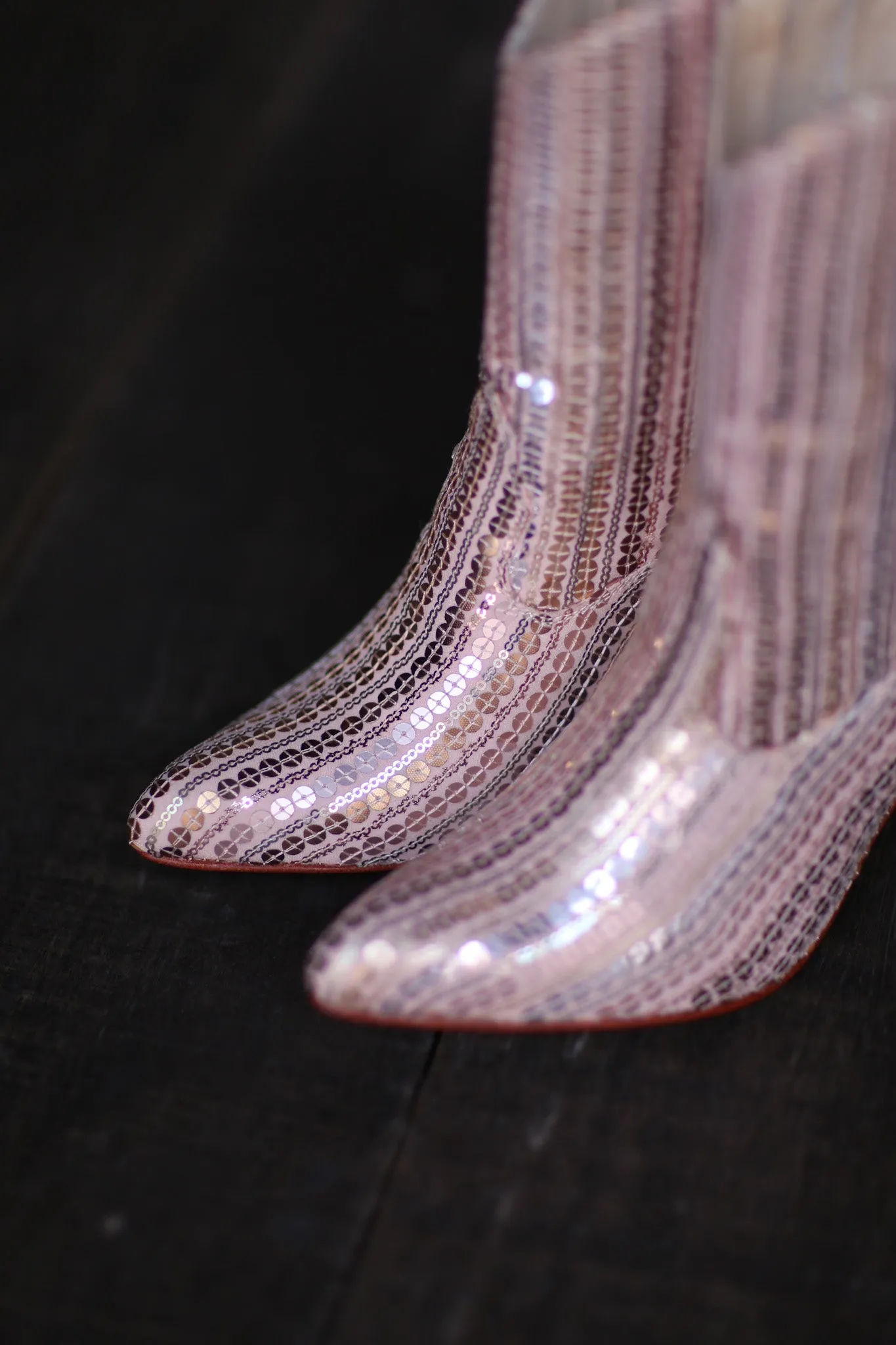 SEQUIN EMBROIDERED HEELED BOOTS SALIB